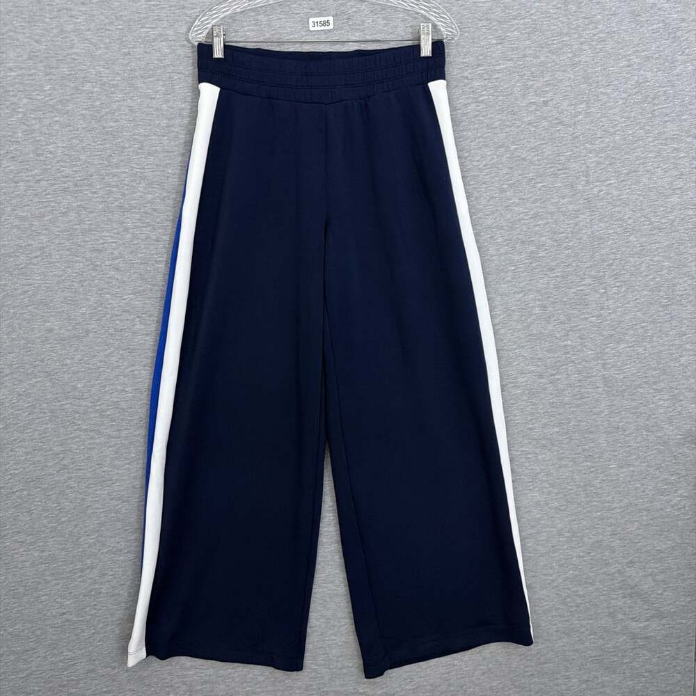 Spanx AirEssentials Colorblock Wide Leg Pants Womens Size Large Petite Blue NWT